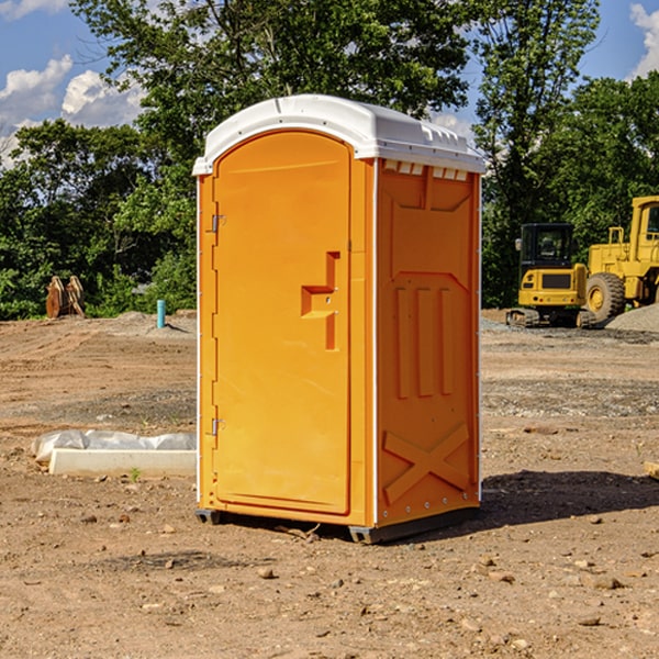 how often are the porta potties cleaned and serviced during a rental period in Schleswig Wisconsin